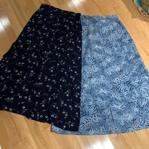 2 EUC Long Button up Skirts - size 8/9 (Dynamite/Homemade)